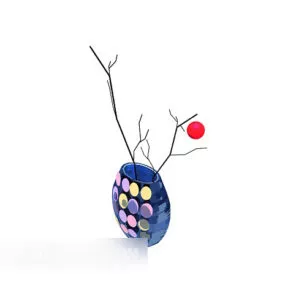 Blue Vase Decoration Set-up 3d model