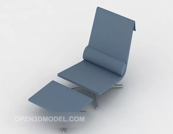 Blue Simple Lounge Chair 3d model Blue Simple Lounge Chair 3d model