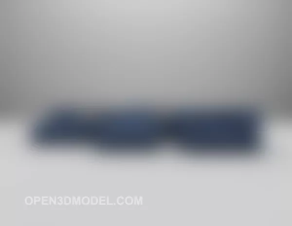 Blue Fabric Sofa Combination 3d model Blue Fabric Sofa Combination 3d model