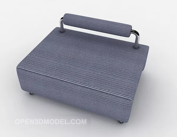 Bar Stool With Red Round Seat 3d model