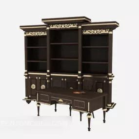 European Bookcases Desk 3d model