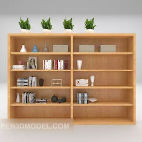 Bookcase Furniture Wooden Material 3d model
