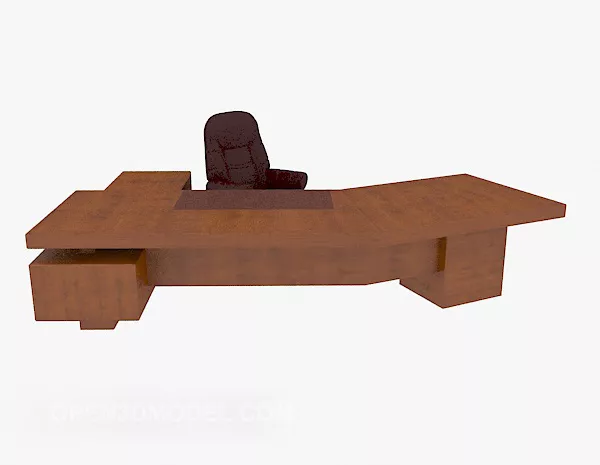 Boss Desk Chairs Wooden 3d model Boss Desk Chairs Wooden 3d model