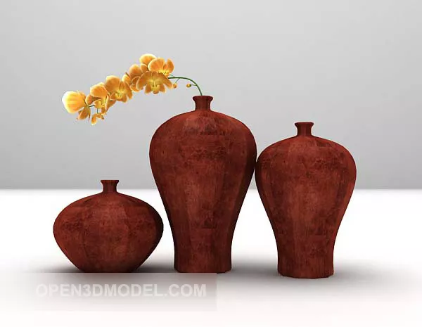 Glasses And Bottle Set 3d model