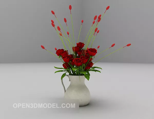 Flanders Poppy Flower 3d model