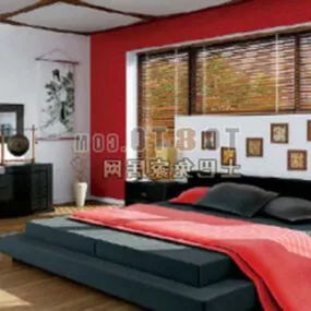 Boutique Hotel Room Decor Interior 3d model