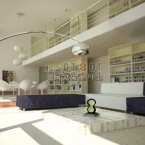 Hall Decoration Interior 3d model
