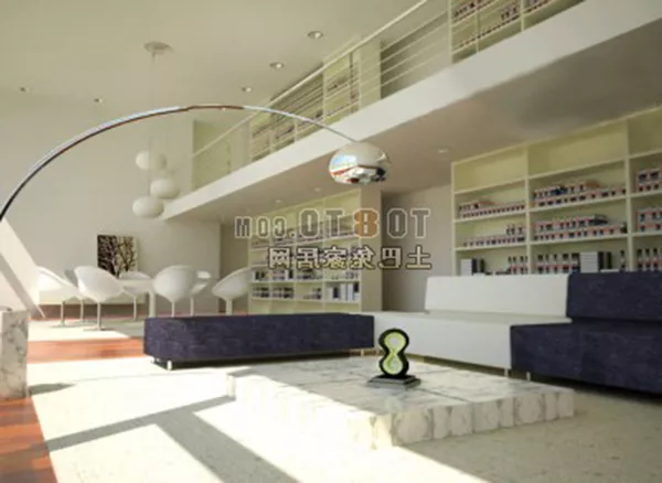 Luxury Office Hall Space Interior 3d model