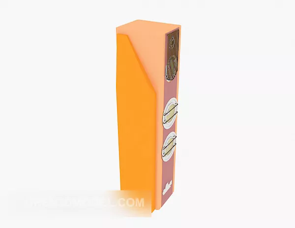 Desktop Loudspeaker Yellow Case 3d model