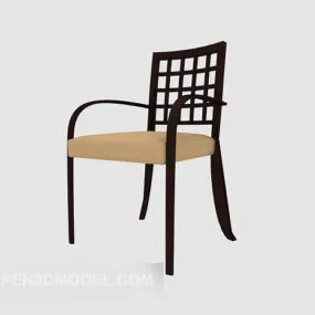 Brown Chinese Lounge Chair 3d model