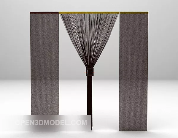 Fabric Curtain Set 3d model