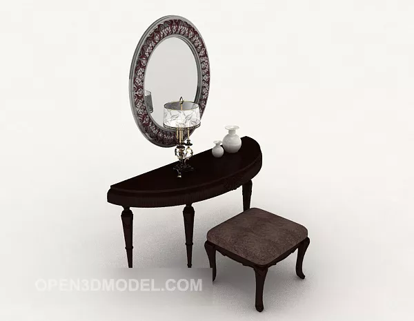Height Mirror Wood Frame 3d model