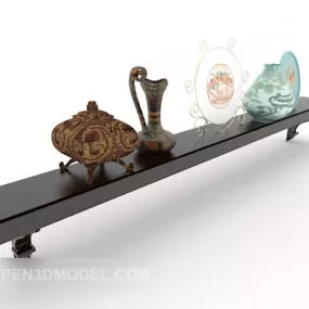 Brown Home Showcase 3d model