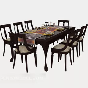 Brown Home Table 3d model