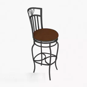 Brown Bar Chair 3d model
