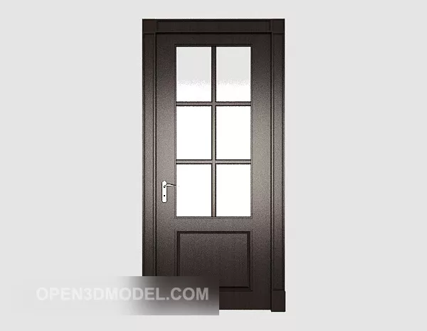 Brown Bathroom Door 3d model Brown Bathroom Door 3d model