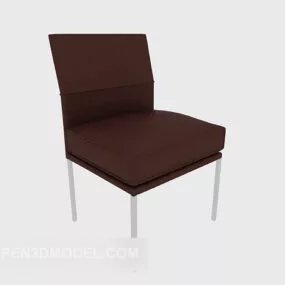 Brown Casual Back Seat 3d model