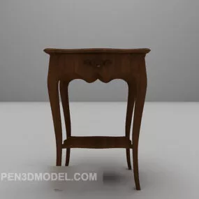Brown Console Table 3d model