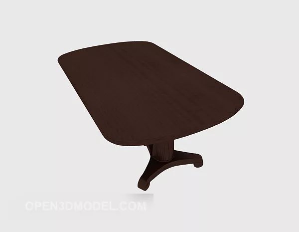 Brown Smooth Edge Coffee Table 3d model Brown Smooth Edge Coffee Table 3d model