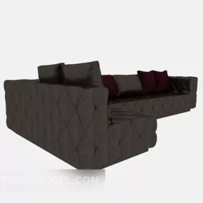 Brown Corner Multiplayer Sofa 3d model