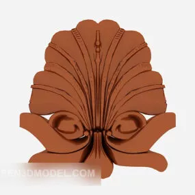 Brown Delicate European Component 3d model