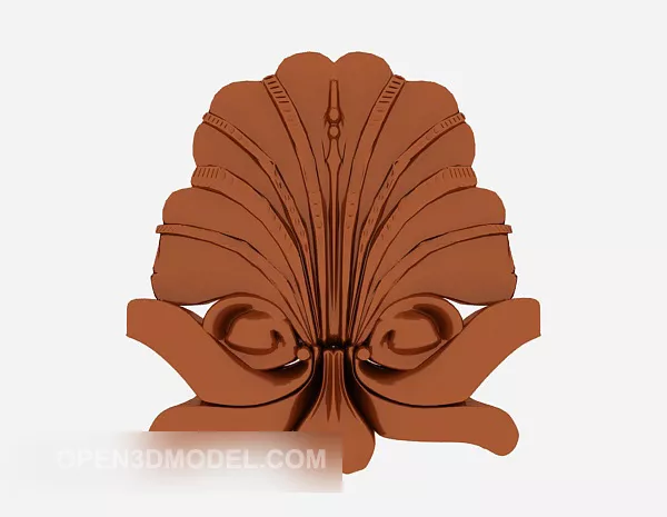 Brown Delicate European Component 3d model Brown Delicate European Component 3d model