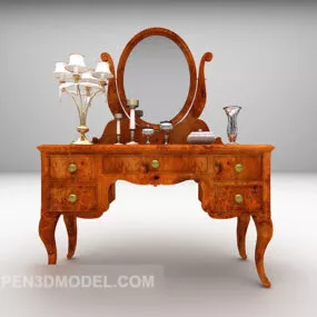 Classic Brown Dresser Gull Set 3d model