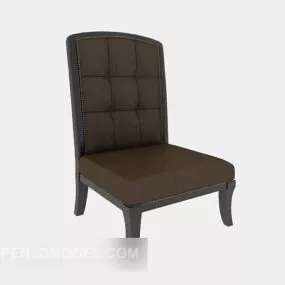 Brown High-backed Lounge Chair Furniture 3d model