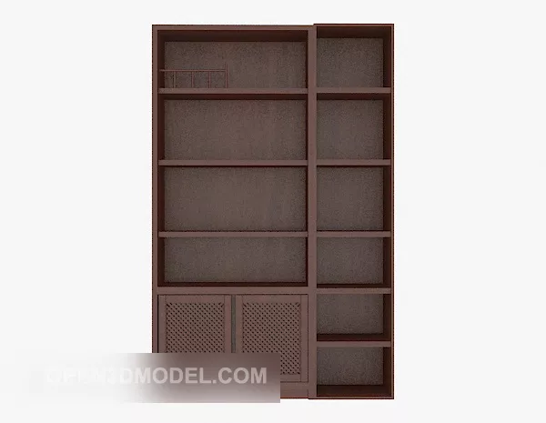 Brown Home Bookcase 3d model Brown Home Bookcase 3d model