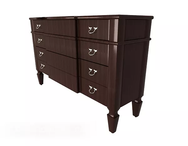 Brown Home Drawer Cabinet 3d model Brown Home Drawer Cabinet 3d model