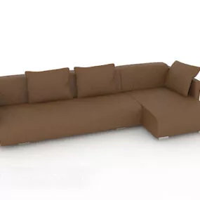 Brown Home Multi-seaters Sofa 3d model
