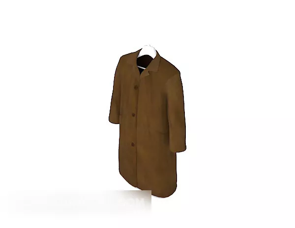 Brown Long Coat 3d model Brown Long Coat 3d model