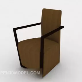Brown Minimalist Chair 3d model