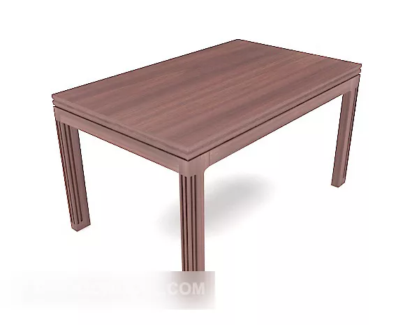 Brown Minimalist Dining Table 3d model Brown Minimalist Dining Table 3d model