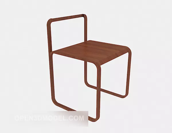 Brown Minimalist Lounge Chair 3d model Brown Minimalist Lounge Chair 3d model