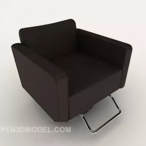 Dark Brown Modern Lounge Chair 3d model