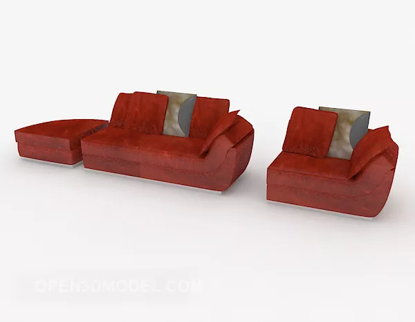 Home Brown Combination Sofa Sets 3d model Home Brown Combination Sofa Sets 3d model