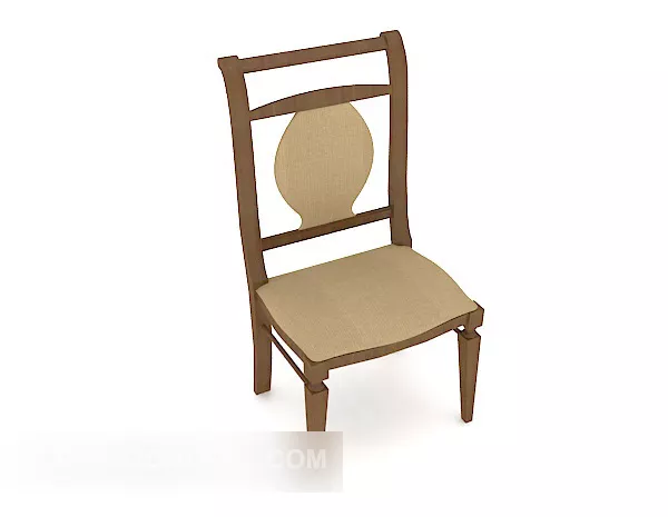 Brown Simple Generous Dining Chair 3d model Brown Simple Generous Dining Chair 3d model