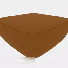 Brown Simple Sofa Stool 3d model