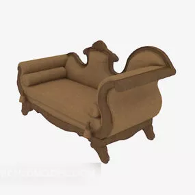 Brown Single Lounge Rison Sofa 3d model