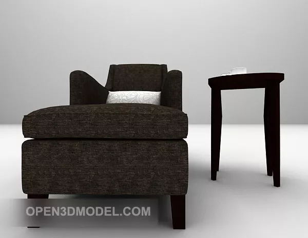 Brown Single Sofa Vintage Furniture 3d model Brown Single Sofa Vintage Furniture 3d model