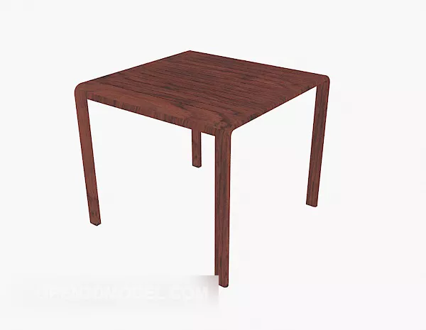 Brown Sofa Side Table 3d model Brown Sofa Side Table 3d model