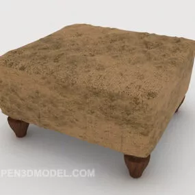 Brown Sofa Stool 3d model