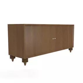 Wood Locker Brown Color 3d model