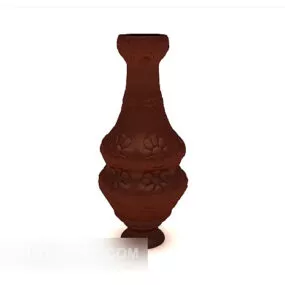 Brown Solid Wood Ornament Furniture 3d model