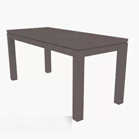 Brown Solid Wood Side Table Side 3d model