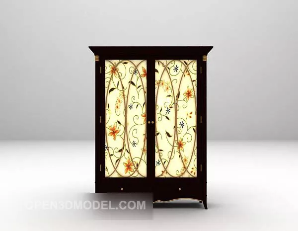 Wardrobe Wooden Old Style 3d model