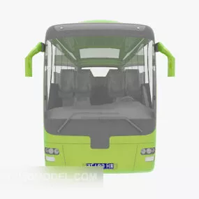City Bus Green Painted 3d model