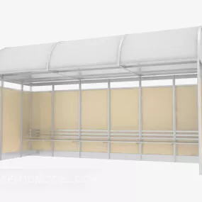 Bus Station Waiting Hall 3d model