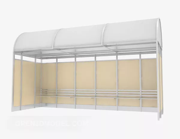 Railways Station Building 3d model